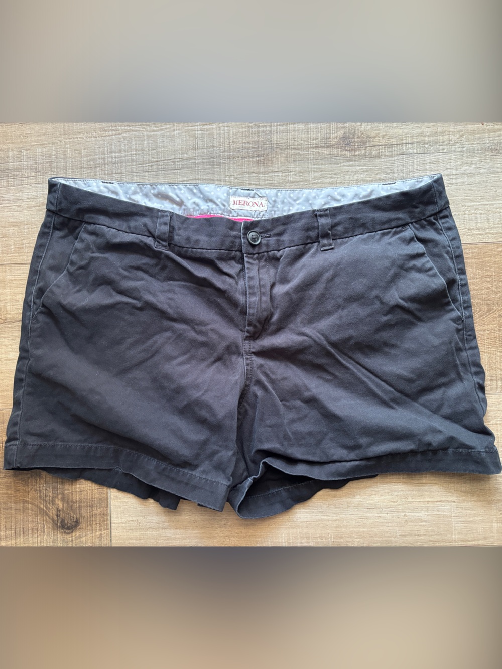 Merona Black High-Waist Cotton-Blend Shorts